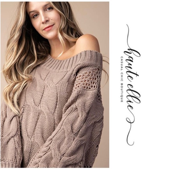 HUDSON -Loose Cable Knit Sweater - Picture 3 of 8